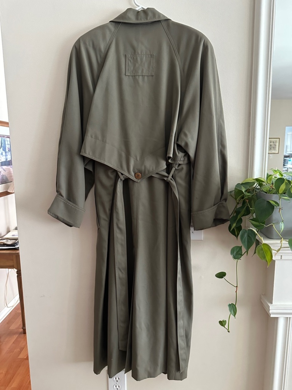 Gallery Olive-Tone Belted Trench Coat - Picture 5 of 7